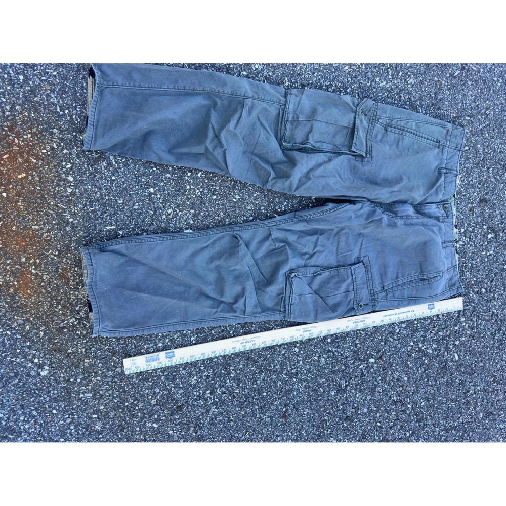 Levis Mens Cargo Pants W36 L30 Blue Grey Camo Lined Utility Workwear 13786-0006 - Picture 3 of 9